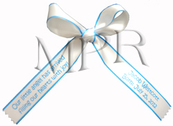 5/8' Personalized Favor Ribbons - 2-line print with border