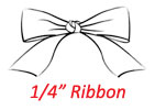 1/4' Preprinted Ribbon printed with Wedding theme