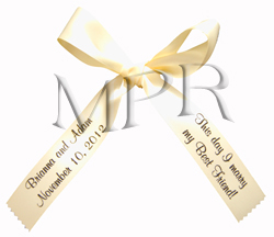 7/8'  Personalized Favor Ribbons - 2 or 3-line print