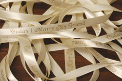 3/8' Today I Marry My Friend Preprinted Ribbon