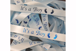 3/8' It's a Boy Preprinted Ribbon