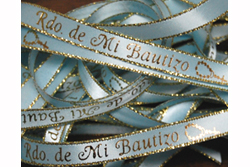3/8' Rdo. de Mi Bautizo Preprinted Ribbon