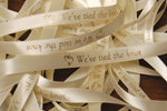3/8" We've tied the knot Preprinted Ribbon