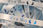 3/8" It's a Boy Preprinted Ribbon