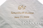 Luncheon Napkin personalized with 2-lines of text and a picture