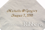 Luncheon Napkin personalized with 2-lines of text